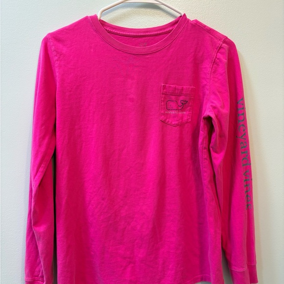 Vineyard Vines Long Sleeve Tees in Navy and Pink - Picture 10 of 10